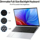 Laptop delgada y ligera para negocios 2025, pantalla grande FHD IPS de 15.6 pulgadas, 16GB RAM, 1TB SSD PCIe, Intel 12va generación N95, asistente de oficina, lector de huella digital, teclado retroiluminado, cámara web, WiFi dual banda 5G, ideal para es