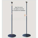 Soporte de micrófono profesional con soporte para teléfono - Soporte de piso de hierro negro para transmisión en vivo, base redonda, poste ajustable, soporte para micrófono de condensador, equipo de transmisión en vivo | Soporte elegante negro | Construc