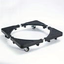 Carro móvil expansible de aleación con sistema de bloqueo de 4 ruedas y ajuste de altura - Estructura de acero resistente, capacidad de 272,16 kg, mango ergonómico para almacén, envío, gestión de inventario - Organizador de almacenamiento móvil, equipo d