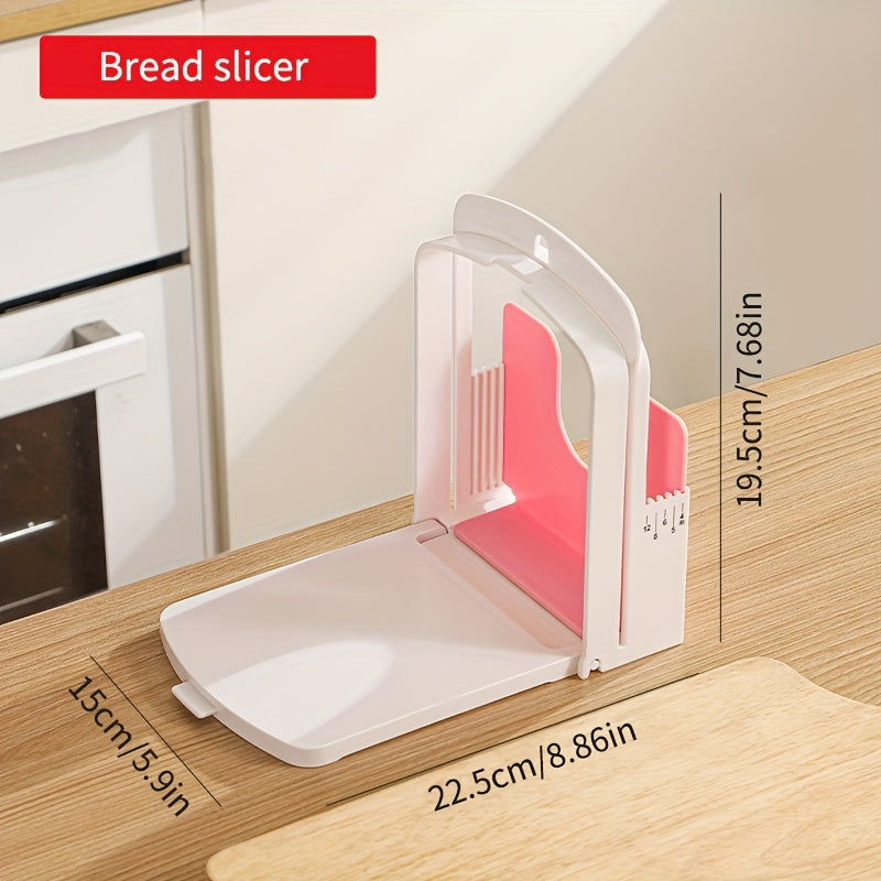 1 pieza de cuchillo de pan creativo con diseño rosa y blanco - Fácil de usar, no necesita electricidad, perfecto para hornear en casa y hacer sandwiches, accesorio de hornear | Herramienta de cocina moderna | Cuchillo de pan duradero, máquina de cuchillo