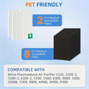 10 Piezas de Filtros de Repuesto para Purificador de Aire Winix Plasmawave - Combo 2+8 (2 HEPA + 8 Pre) Tamaño True HEPA 21 y Activado con Carbón, Compatibles con C535, 5300-2, 6300-2, P300, 5000 Series & Más - Eliminación de Alérgenos, Olores, Mejora la