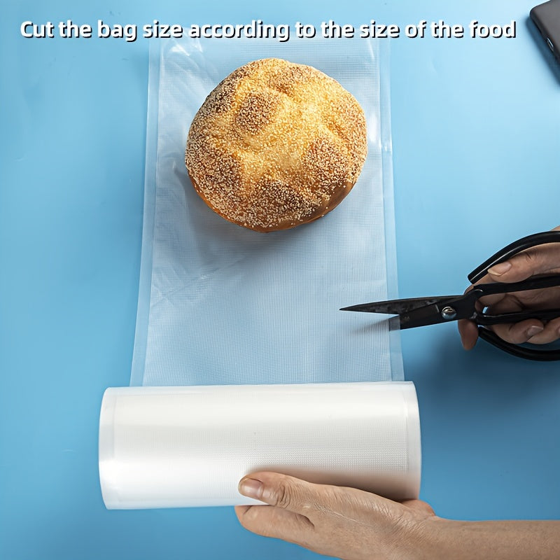 Paquete de 3 Rollos para Selladora al Vacío Agashe - 5m Cada Uno, Bolsas Texturizadas Multi-Ancho (11/7.9/9.5 pulg) para Almacenamiento Fresco de Alimentos, Material Duradero, Longitud Personalizable para Sous Vide y Almacenamiento a Granel, Compatible c