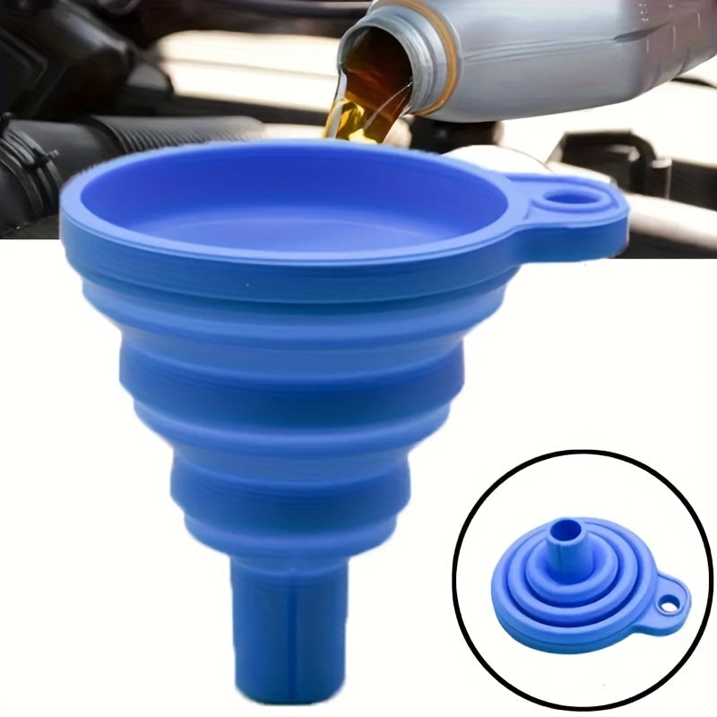 Embudo Mini Plegable y Retráctil de 1 Pieza - Herramienta para Reparación de Fugas de Aceite en Moto o Coche, Diseño Portátil y Compacto para Mantenimiento Automotriz Doméstico