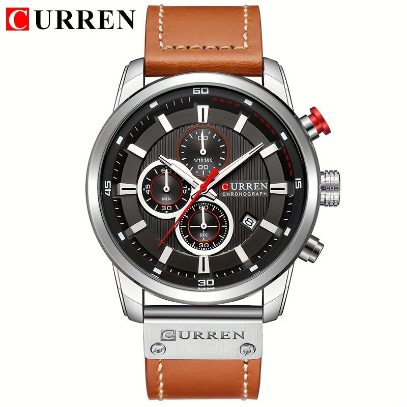 Reloj deportivo para hombre CURREN, cronógrafo multifuncional de pulsera