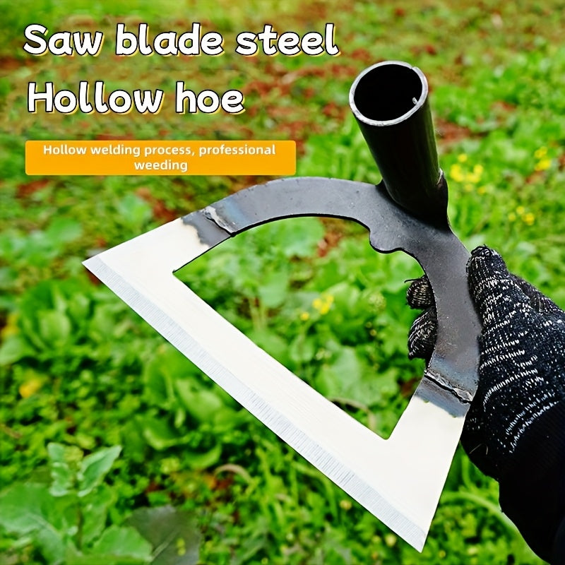 Paquete de 1 Azada de Jardín de Acero Manganeso Resistente - Herramienta Afilada y Antioxidante para Desmalezar y Cultivar con Mango Ergonómico, Ideal para Excavación, Aflojar Suelos y Eliminar Malezas - Perfecta para Jardineros Casuales y Paisajistas Pr