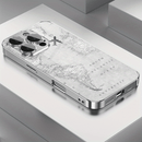 Fundas de Teléfono TPU Electroplateadas con Patrón Creativo de Vuelo en Mapa Gris y Protección para Lente para iPhone 16/16Pro/16ProMax/16Plus/16e, 15/15Plus/15Pro/15ProMax, 14/14Plus/14Pro/14ProMax, 13/13Pro/13ProMax, 12/12Pro/12ProMax, 11/11Pro/11ProMa