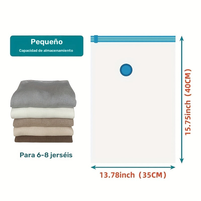 Bolsas de compresión por vacío, 1 y 7,62 pulgadas, una variedad de opciones mejoradas y material espesado, 3 tamaños, bolsas de compresión super ahorradoras de espacio para almacenamiento de ropa plegada, ropa gruesa, edredones y mantas, bolsas de empaqu