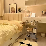 Carrito de Almacenamiento de Acrílico Transparente de 1 Pieza con Ruedas, Organizador Multiusos Transparente, Estante Vertical en Capas para Dormitorio, Baño, Cocina - Plástico, No Requiere Montaje