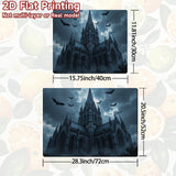 1 pieza, Protector de estufa con diseño 2D plano, Temática Halloween Zombi Noche Oscura Aterrador, Poliéster, Ideal para encimeras de cocina, cocinas, lavadoras y protectores de paneles de secadora, accesorios elegantes para cocina, 2D Plano