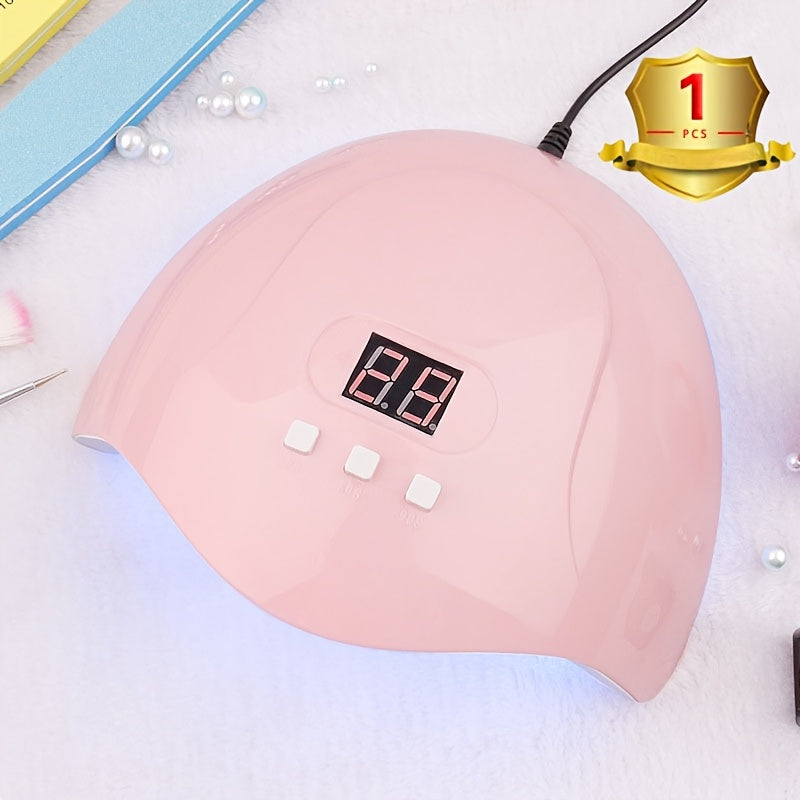 1pc Secador de uñas LED, un secador de esmalte de uñas profesional multifunción con temporizador de 3 velocidades, fácil de transportar, perfecto para la familia y los viajes, cuerpo de nailon, alimentado por USB, sin fragancia