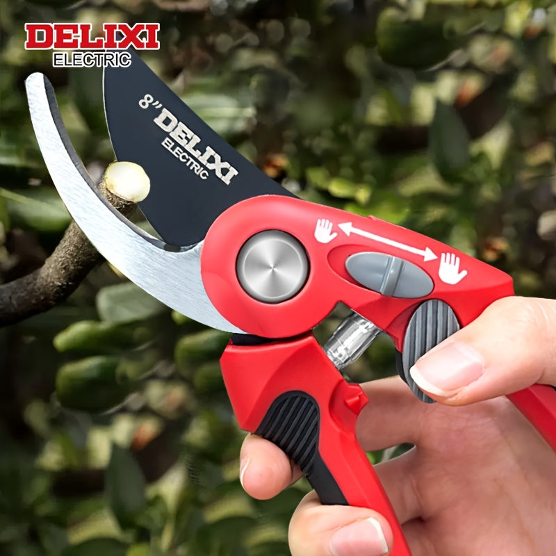 Podadoras Manuales de Jardín con Mango Rodante, para Ramas y Puntas Frescas, Revestimiento Antiadherente, Cuchillas de Acero Inoxidable, Longitud: 22cm, /Rojo