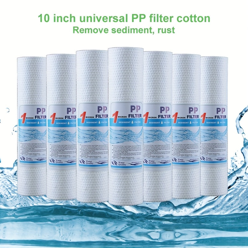 1Micron, 5Micron Filtro PP, Filtro Universal de 10 Pulgadas para Encima de la Lavadora, Filtro de Calidad del Agua, Malla de Filtración de Sedimentos y Oxidación, Accesorios de Deshidratador No Eléctrico