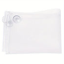 1/2piezas Bolsas de almacenamiento creativas transparentes para baño con taza de succión para colgar en la pared Organizador de juguetes para colgar en la pared