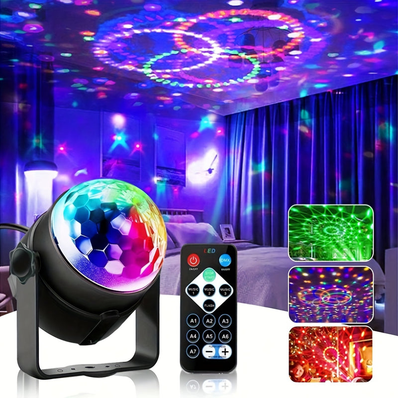 1pc Bola de Discoteca RGB Luz, Con Control Remoto de 7 Modos, Creando Un Ambiente de Fiesta Vívido, Perfecto Para Salas Familiares, Fiestas de Baile, Bares, Karaoke, Bodas, ¡Etc! Mini Luz USB para Coche DJ, Luz LED para Escenario de Discoteca Casera KTV