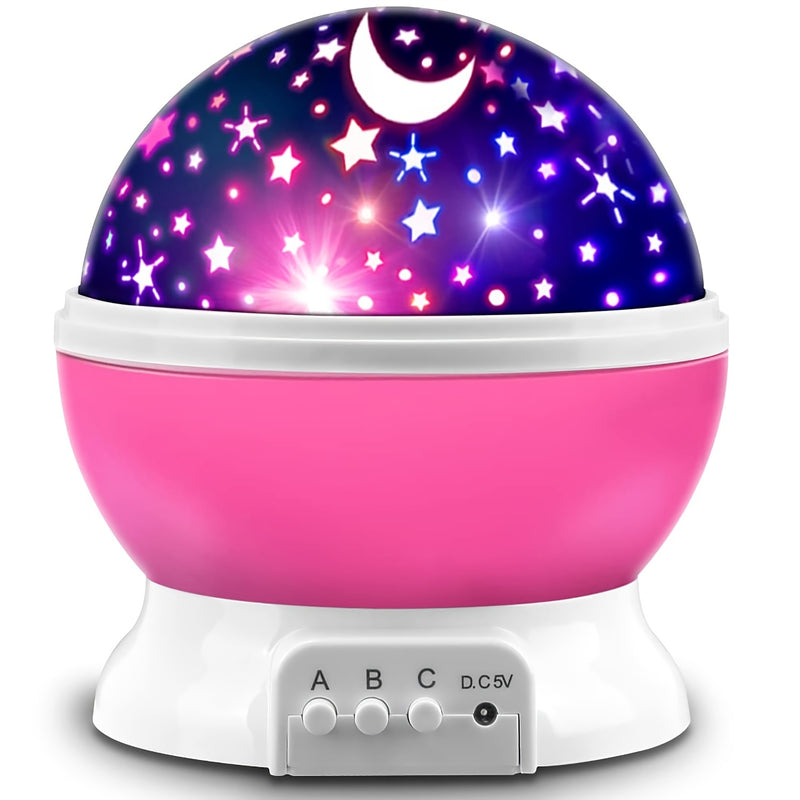 1 pza. Luz nocturna LED, estrellas, lámpara proyectora de estrellas, decoración de dormitorio de regalo navideño, de cumpleaños, azul