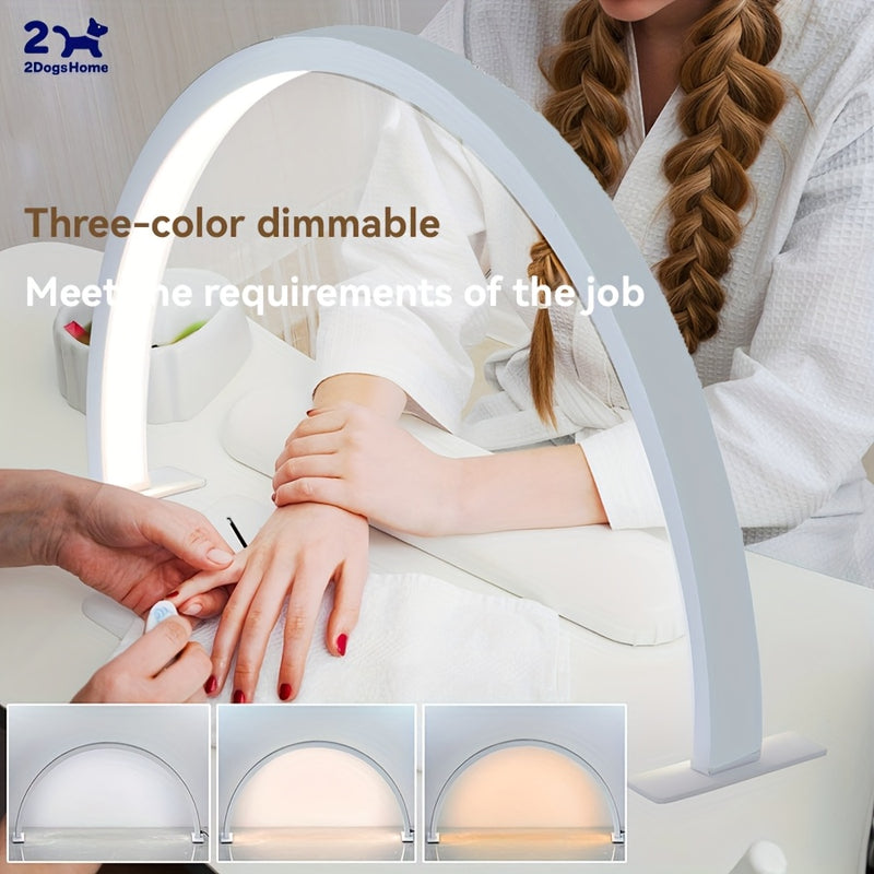 2025 Lámpara de Uñas Media Luna Mejorada con Enchufe USB, Luz de Escritorio 39.5 cm/15.5 pulgadas para Aficionados a la Manicura - Herramienta Esencial para Belleza/Arte en Uñas/Tatuajes y Estilismo