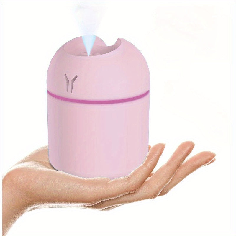 1pc Humidificador y Difusor de Aromas con USB - Luz Nocturna Portátil de Niebla Fría con LED Cambiante, Purificador de Aire para Hogar, Coche, Dormitorio - Diseño de Plástico Duradero, Regalo del Día de San Valentín, Humidificador de Olores, Construcción