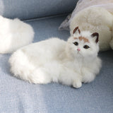 Estatua de gato lindo simulado, adorno, decoración del hogar, adecuado para adornos de salas de estar, estanterías de libros, armarios de TV y escritorios de oficina, estatua de gato.