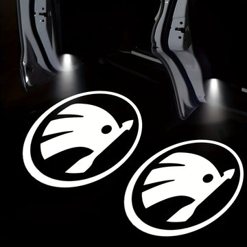 2/4pcs Luces LED de Bienvenida para Coche con Activación por Puerta - Sensores de Apertura Automática, Compatible con SKODA y la Mayoría de Vehículos, Sin Pilas Necesarias - Regalo Ideal para Cumpleaños, San Valentín, Día de la Madre/Padre, Halloween - D