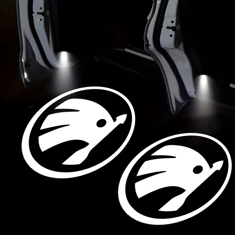 2/4pcs Luces LED de Bienvenida para Coche con Activación por Puerta - Sensores de Apertura Automática, Compatible con SKODA y la Mayoría de Vehículos, Sin Pilas Necesarias - Regalo Ideal para Cumpleaños, San Valentín, Día de la Madre/Padre, Halloween - D