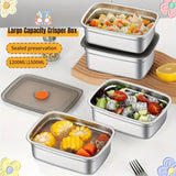 4 loncheras de acero inoxidable con tapa, recipientes herméticos para alimentos, multifuncionales, aptos para lavavajillas, tapa flip top, reutilizables, loncheras rectangulares para preparar comidas, gimnasio, estudio o picnic