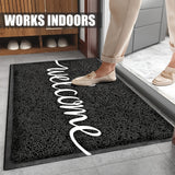 Tapete para entrada, alfombra exterior antideslizante, resistente y fácil de limpiar, ideal para interiores, exteriores, patios y áreas de alto tráfico