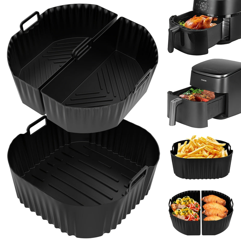 Molde de silicona para freidor de aire caliente, para Cosori TurboBlaze 5.5L/6L/6.2L/6.4L, Philips XXL 7.2L/8.3L, Russell Hobbs 8L/8.3L, Philips 2000 Series 6.2L NA230, inserto de silicona para freidor de aire.