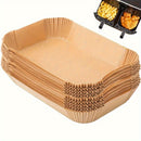 100 piezas de papel para freidor de aire antiadherente - Hojas de hornear resistentes al calor, a la grasa y al agua, adecuadas para freidor de aire, asado de carne y barbacoa - Ideal para cocineros caseros y entusiastas de la barbacoa, un must-have para