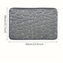 Tapete de baño de espuma de memoria extra suave, tapete antideslizante para baño, patrón de guijarros - Secado rápido, antideslizante, lavable en máquina - Decoración de baño perfecta con ducha