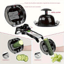 Picadora y Cortador de Verduras Manual TEMMYS con Cuchillas Ajustables de Acero Inoxidable - Rallador Multifuncional para Frutas, Papas, Tomates, Cebollas - Incluye Cepillo de Limpieza, , Esenciales de Cocina