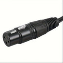 [Cable de Audio XLR Flexible] Cable de Audio XLR Macho a Hembra Compatible con Ethernet Cat6a Redondo Xingzhaotong - No Requiere Batería Conector Flexible para Micrófono, KTV, Amplificador, Mezclador - Negro