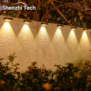 4 pzas. luces solares para pared Shenzhi Tech, iluminación LED para jardín con sensor inteligente de encendido/apagado automático, energía solar para jardín, cerca, camino, plástico ABS duradero, luz para pared exterior, lámpara de pared moderna, lámpara