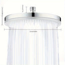 1 Cabezal de ducha de alta presión con 6 modos, potente boquilla de masaje, montaje en pared, diseño circular duradero de plástico, superficie pintada con espray, fuerte flujo de agua, estructura sólida, cabezal de ducha de espray superior de múltiples m
