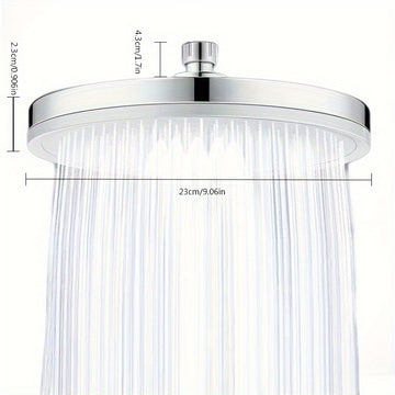 1 Cabezal de ducha de alta presión con 6 modos, potente boquilla de masaje, montaje en pared, diseño circular duradero de plástico, superficie pintada con espray, fuerte flujo de agua, estructura sólida, cabezal de ducha de espray superior de múltiples m