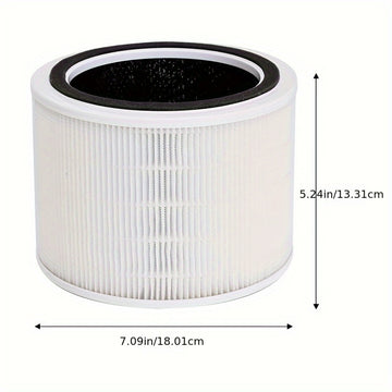 Filtro de Repuesto para Purificador de Aire Inteligente WiFi Levoit Core 200S - True HEPA H13, Filtración de 3 Etapas para una Mejora de la Calidad del Aire Interior, Blanco