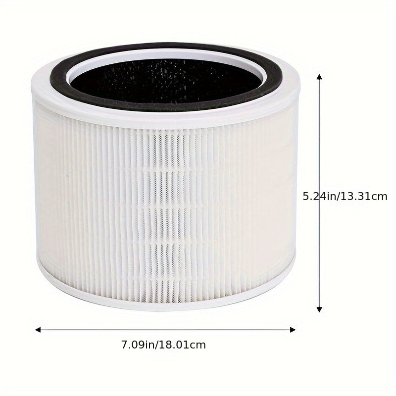 Filtro de Repuesto para Purificador de Aire Inteligente WiFi Levoit Core 200S - True HEPA H13, Filtración de 3 Etapas para una Mejora de la Calidad del Aire Interior, Blanco