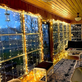 Luzes de hadas USB de 8 modos, incluyendo control remoto, luz blanca cálida y acogedora, y luz blanca pura brillante. Perfectas para celebraciones de vacaciones, bodas soñadoras, iluminación de hogar y escenario. No incluye cortinas.