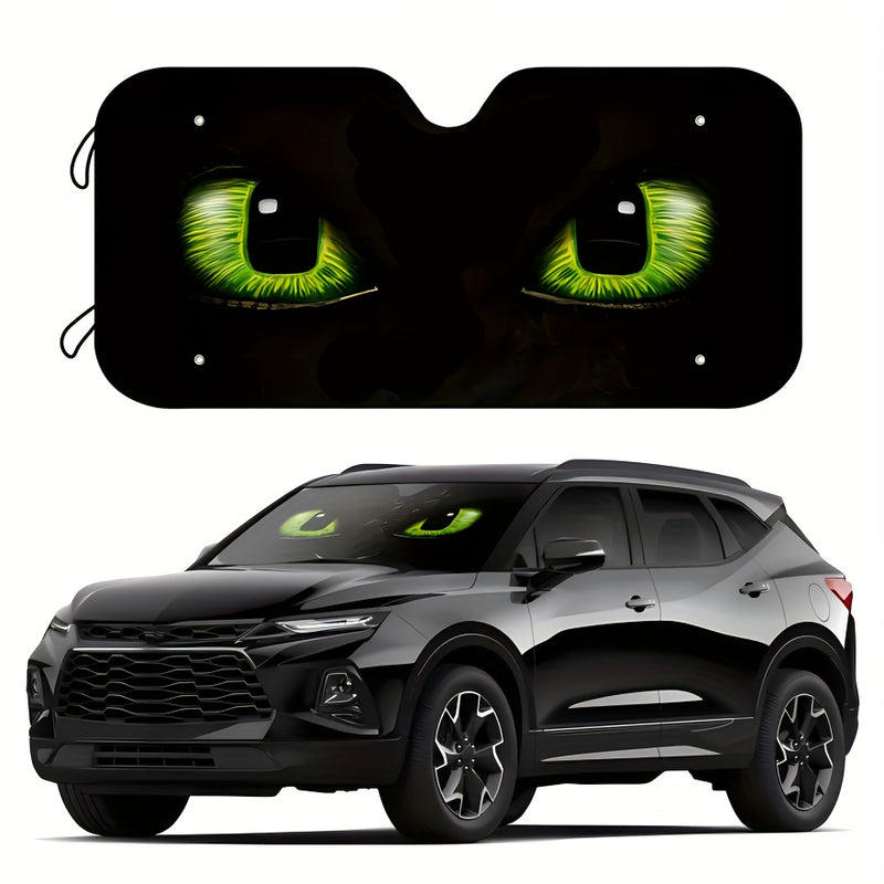 Parasol para Parabrisas de Coche Fit Green Eyes con 4 Ventosas Gratis - Protección UV, Mantiene Tu Vehículo Fresco