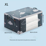 1 Unidad, Bolsa De Almacenamiento Para Guardarropa, Impresa, De Gran Capacidad, A Prueba De Polvo, Con Asas, Organizador De Armario Y Contenedor De Almacenamiento Para Ropa, Edredones, Juguetes, Solución De Almacenamiento Y Mudanza Familiar, Accesorios P