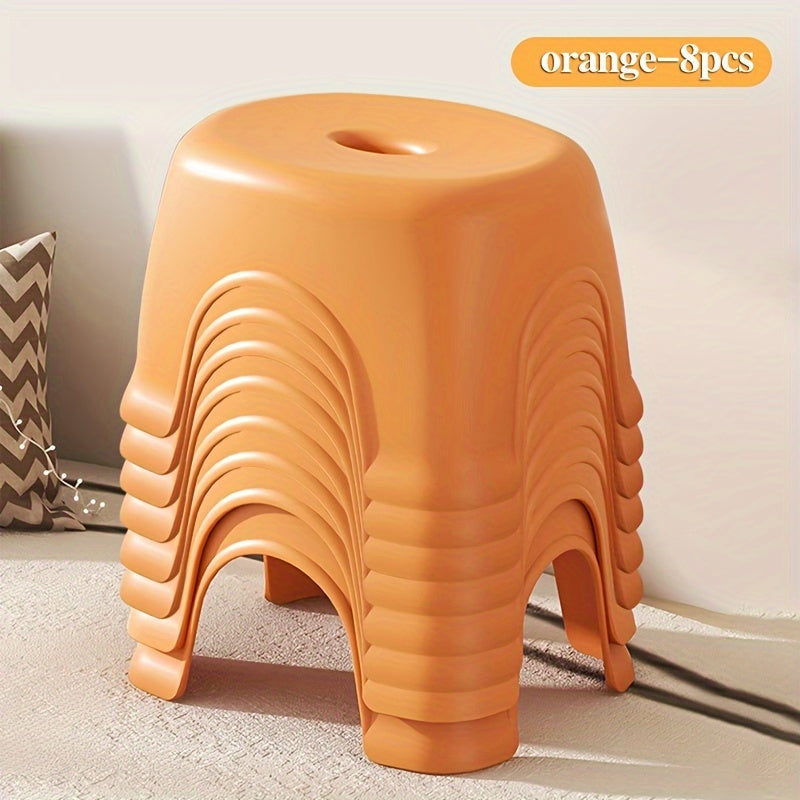 1pc Taburete de plástico antideslizante duradero - Taburete apilable para, ideal para exteriores, camping, pesca, fiestas de cumpleaños, escuela, eventos deportivos - Taburete versátil para interiores, no requiere montaje