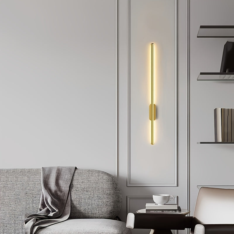 2 piezas de aplique de pared LED moderno dorado, lámpara de pared semimontada con estructura metálica desmontable para dormitorio, sala, pasillo - cableado directo, 110V-240V, sin batería, lámpara de pared para dormitorio | Aplique de pared moderno | Lám