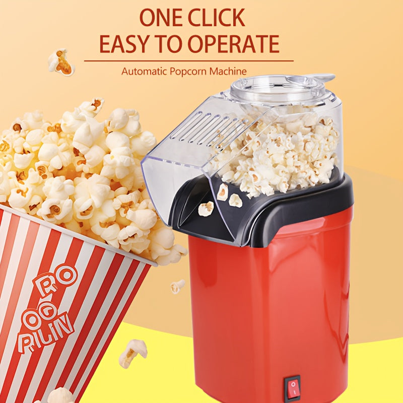 Hacedor de Palomitas de Maíz Portátil Rojo con Enchufe de EE. UU. - No Necesita Batería, Aparato de Cocina Eléctrico de 120V para Noches de Cine y Meriendas, Estilo Clásico, Acabado Suave, Diseño Fácil de Usar, Máquina de Palomitas de Maíz, Tiempo de Mer