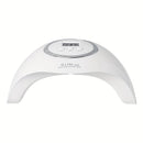Secador de Uñas LED 48W para Gel - 24 Luces con Sensor Automático, 3 Ajustes de Temporizador y Pantalla LCD, Alimentación USB, Lámpara Profesional Blanca para Manos y Pies, Equipo de Pedicura