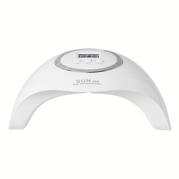 Secador de Uñas LED 48W para Gel - 24 Luces con Sensor Automático, 3 Ajustes de Temporizador y Pantalla LCD, Alimentación USB, Lámpara Profesional Blanca para Manos y Pies, Equipo de Pedicura