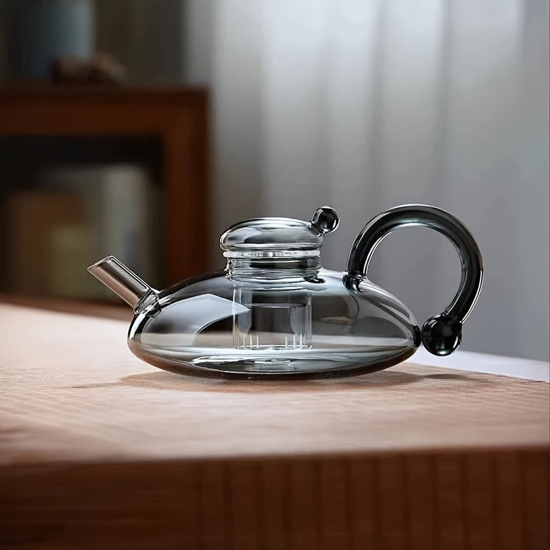 1pc Elegante tetera de vidrio de borosilicato alto con diseño de ratón caprichoso - Perfecto para los amantes del té, regalo ideal para el día de San Valentín, Navidad, Halloween, Acción de Gracias, día del padre, esenciales para la mesa de té | Tetera c