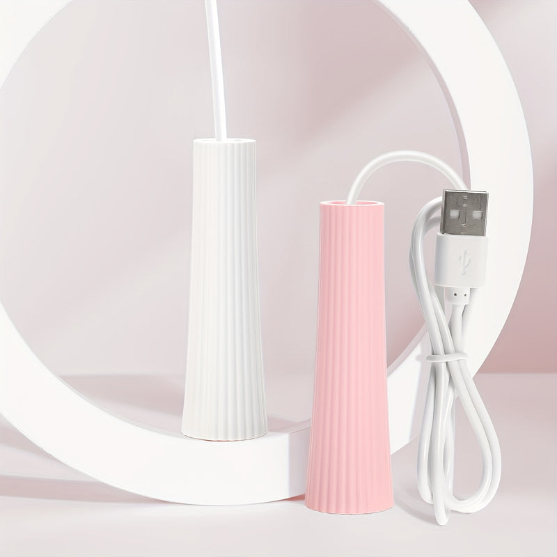 Mini Lámpara de Gel para Uñas - Secador Rápido USB, Diseño Compacto Sin Formaldehído para Manos y Pies, Blanco y Rosa, No Necesita Adaptador, Secado Rápido de Esmalte, Estilo Moderno, Construcción Duradera, Manicura en Casa