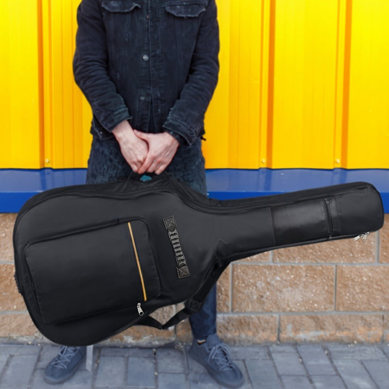 Estuche de Guitarra Duradero con Forro, Correas Ajustables y Asa Trasera - Estuche Ligero para Viaje y Almacenamiento de Guitarras Acústicas, Clásicas, Eléctricas y Bajo - Diseño Elegante y Protector en