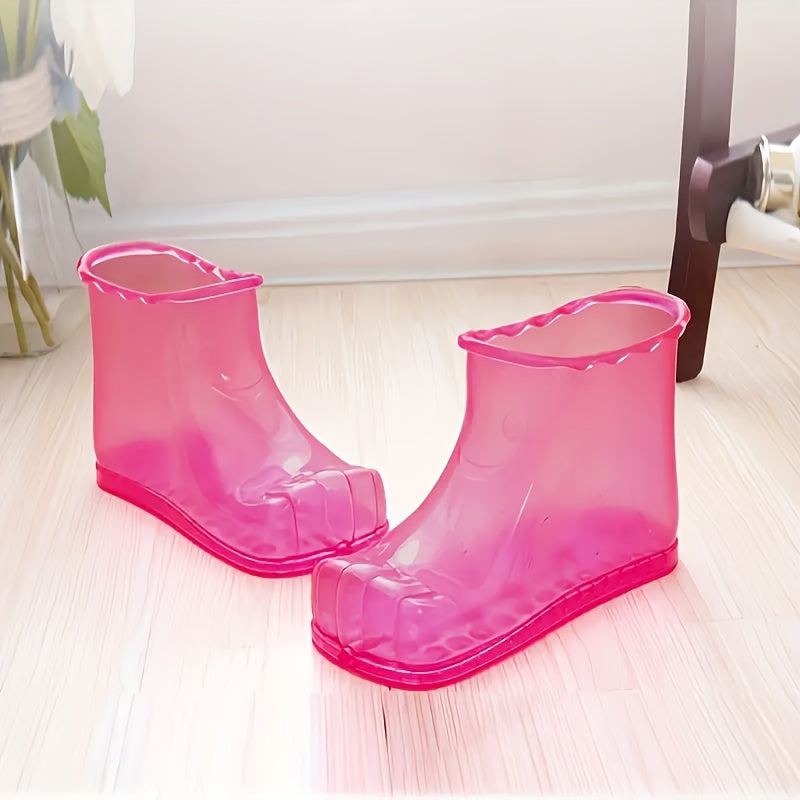Zapatos de baño de pies de plástico reutilizable, sin fragancia, no eléctricos, bañera de pies de spa ahorradora de agua para uso doméstico