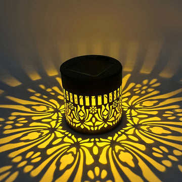 2 piezas, lámpara de pared solar nueva con luz y sombra para cercas exteriores, lámpara decorativa LED cálida, iluminación exterior para patios, jardines, terrazas, escalones, pasillos, sin cableado, regalo ambiental para paisajes