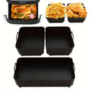 Juego de 3 bandejas de silicona para freidora de aire Ninja AF500, reutilizables, seguras para contacto con alimentos, accesorios para freidora de cocina y restaurante